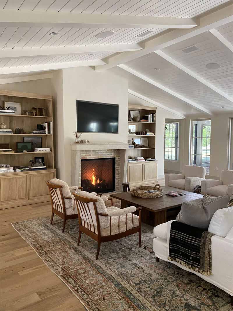 Large living room at Amber Lewis's Belgian Farmhouse