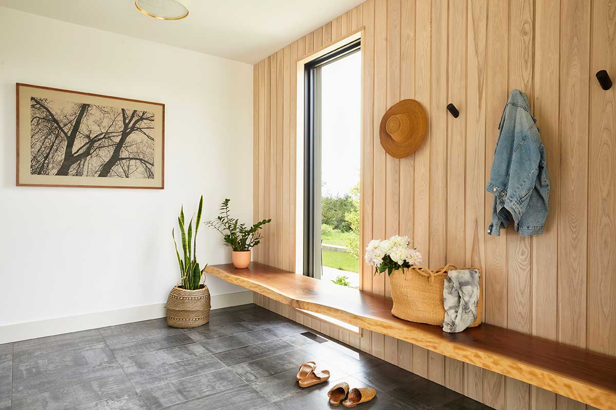 Mudroom with Marvin window