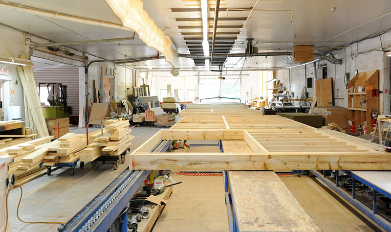 Interior shot of Turkel Design prefabricated panels