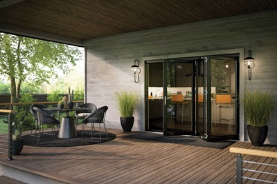 Exterior of home with Marvin Elevate Bi-Fold Door
