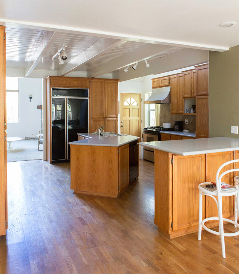 Emily Henderson's open concept kitchen at her Mountain Home