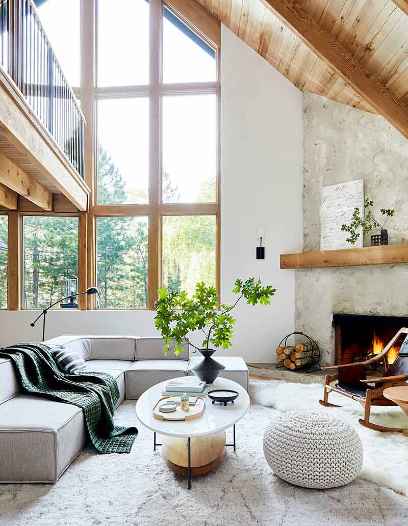 Emily Henderson's Living Room at her Mountain Home