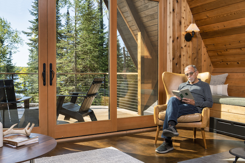 Marvin Ultimate Sliding French Door in The Minne Stuga cabin
