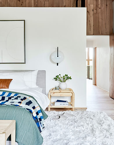 Emily Henderson's half bath of of the master bedroom at her Mountain Home