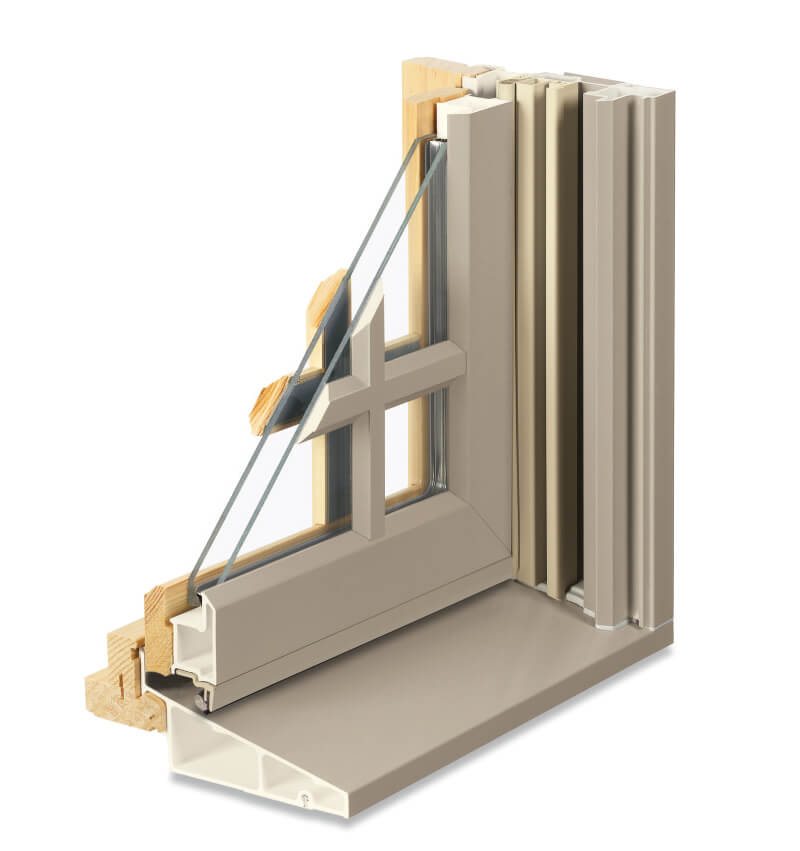 Close up cross section of Thermoset fiberglass composite window