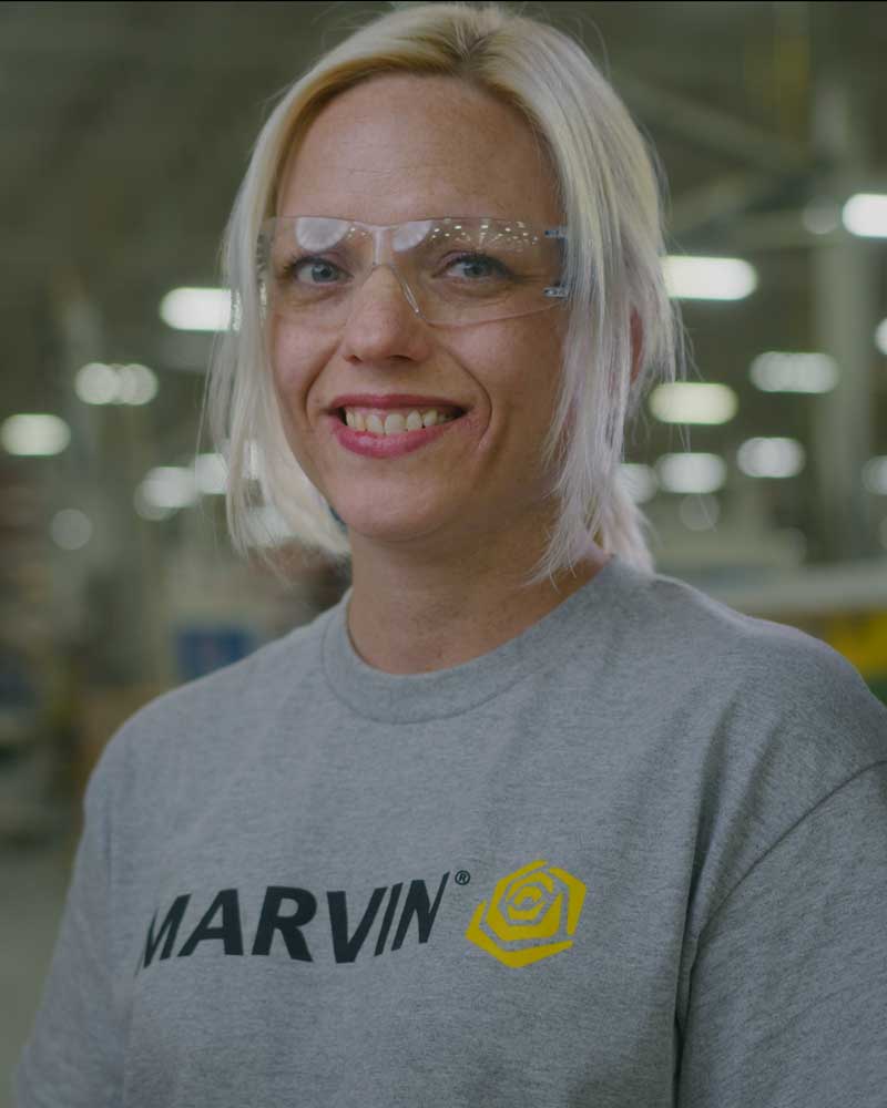 Marvin employee Joni working in Grafton
