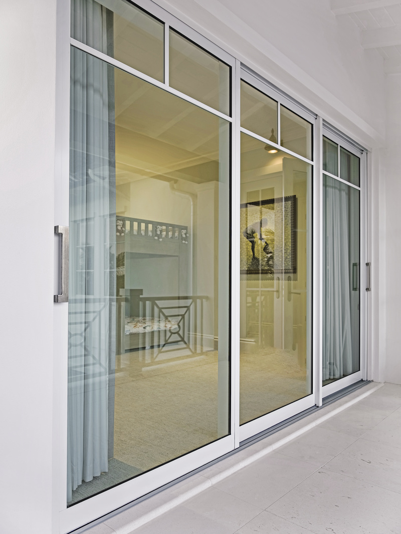 An exterior view of a Marvin Coastline Multi Slide Door on a home in Jupiter, Florida.