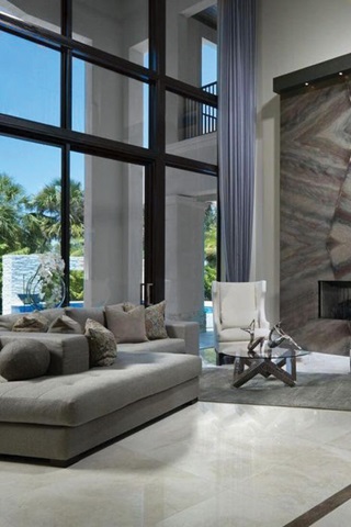 Interior of home with Marvin Signature Coastline Multi-Slide Door