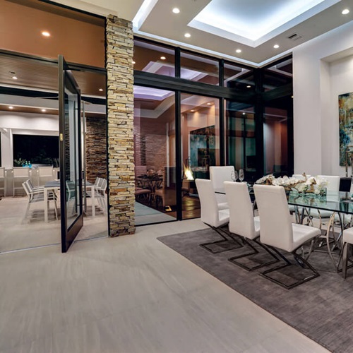 Marvin Coastline Pivot Door direct glaze window