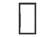 Exterior product shot of Marvin Coastline Pivot Door with Bronze Finish