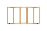 Interior product shot of Marvin Elevate Casement Bow window in Pine finish