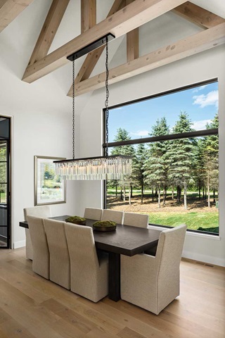 Dining room with Marvin Elevate Casement and Picture windows