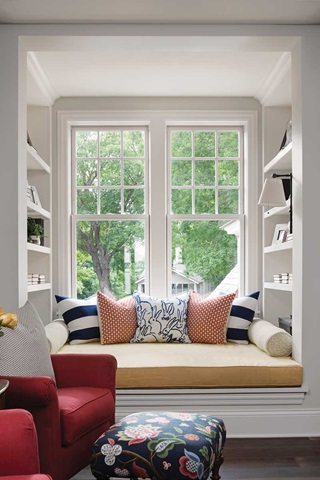 Interior of home with Marvin Elevate Double Hung windows