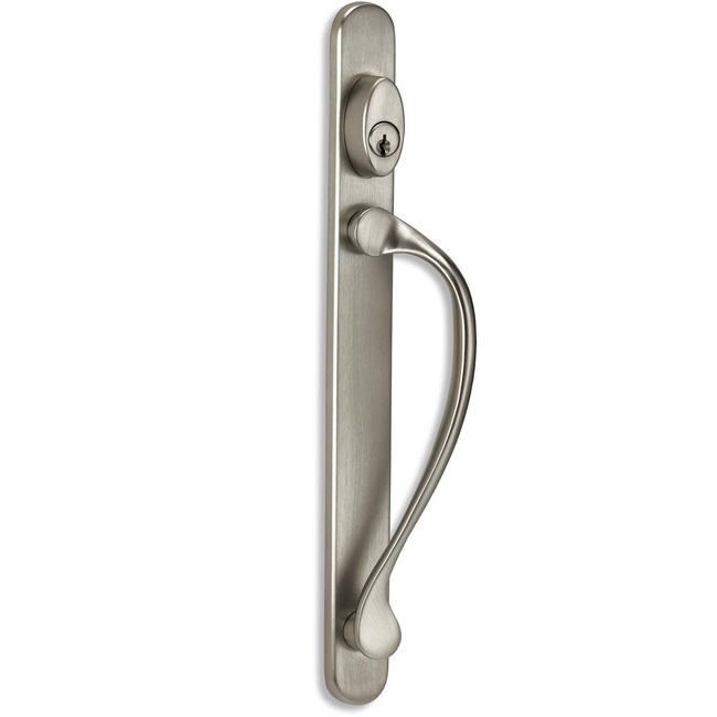 Satin Nickel Cambridge Exterior keyed