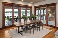 Dining room with Marvin Elevate Sliding French Door
