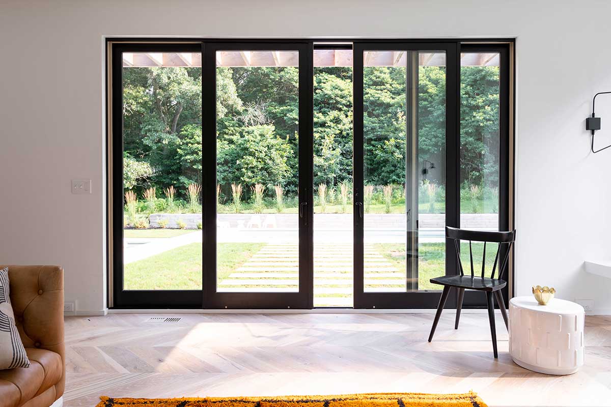 Living room with Marvin Elevate Sliding Patio Door