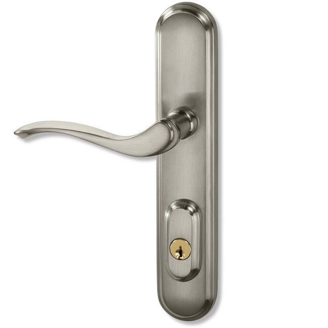 Satin Nickel Cambridge Exterior Keyed