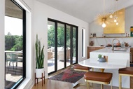 Kitchen with Marvin Essential Casement and Picture Windows and Elevate Sliding Patio Door