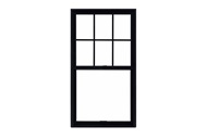 Marvin Essential Double Hung Window Exterior View In Ebony
