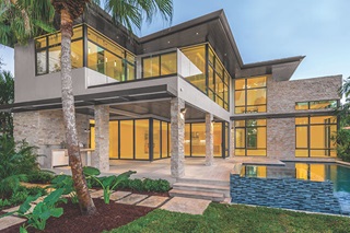Exterior of home with Marvin Signature Coastline performance windows and doors