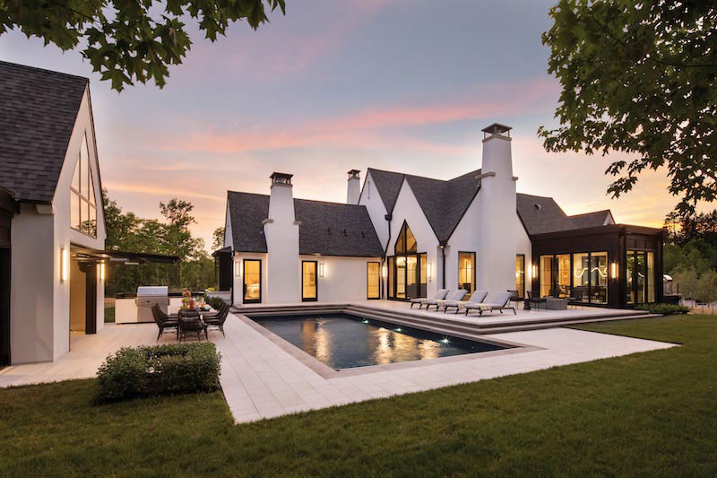 Marvin Modern windows and Marvin Ultimate windows adorn a Modern European-style home