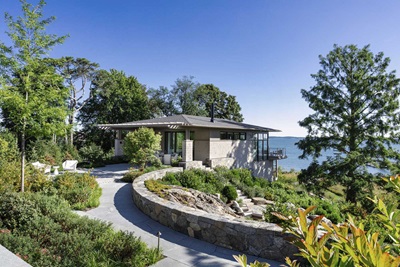 An exterior image of a house with Marvin Signature Ultimate Windows 