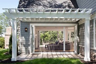 Patio with Marvin Signature Ultimate Bi-Fold Door