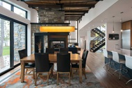  A dinging room featuring a Marvin Signature Ultimate Sliding Patio door