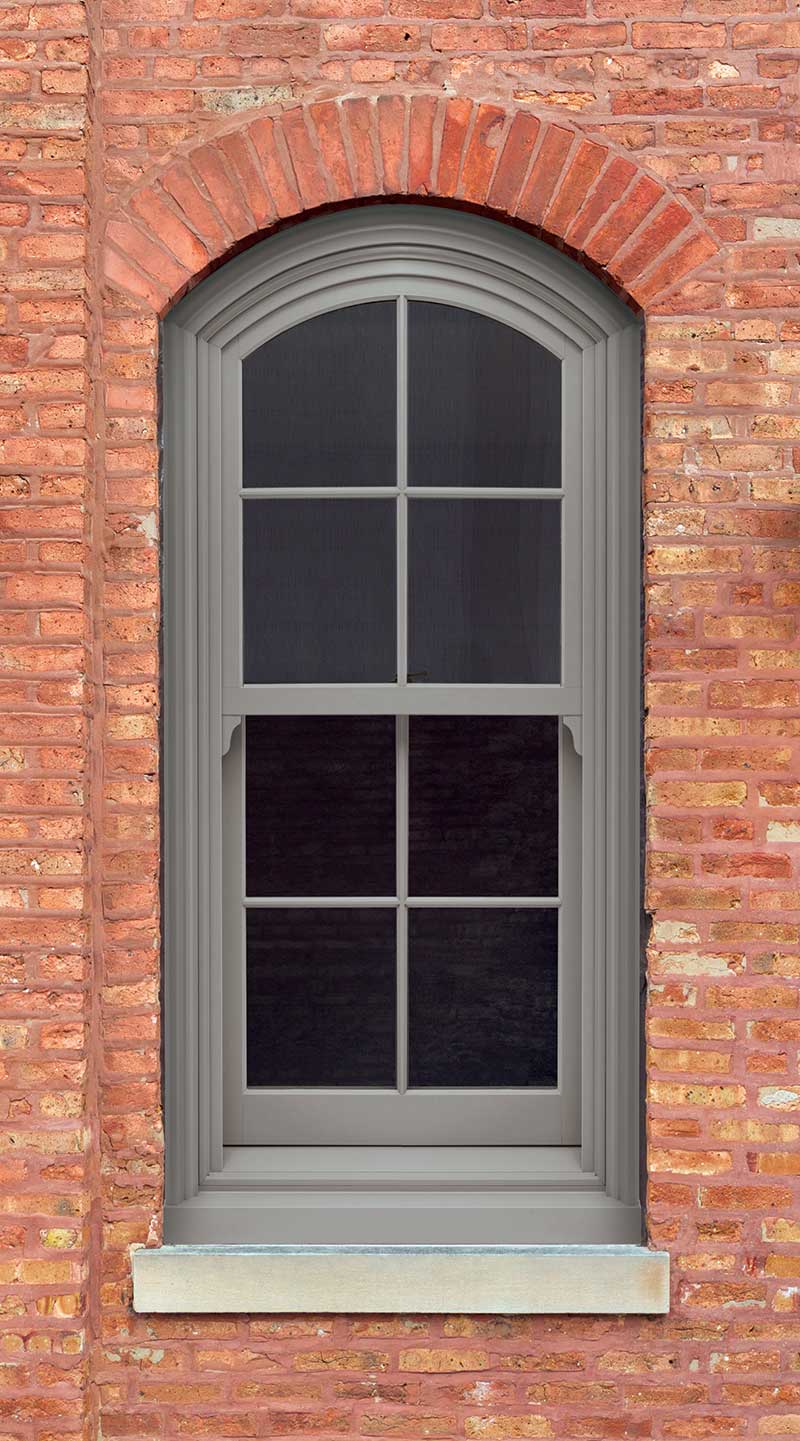 Close up of historic Marvin Ultimate Double Hung G2 window on Chicago building