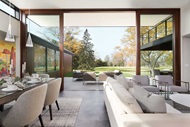 Dining room with Marvin Signature Ultimate Lift and Slide Door
