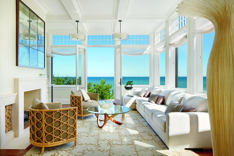 Porch of beach home with Marvin Windows and Doors
