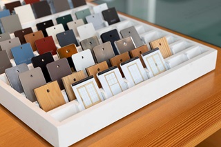 Container of Marvin sample swatches