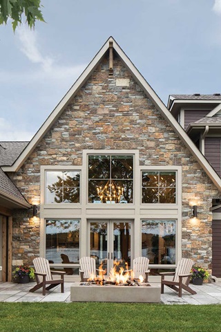 Exterior of home with Marvin Elevate Casement, picture and awning windows and Signature Ultimate Inswing French Door