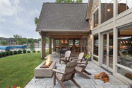 Exterior of home with Marvin Signature Ultimate Inswing French Door, casement, and picture windows, Elevate awning, casement, and picture windows