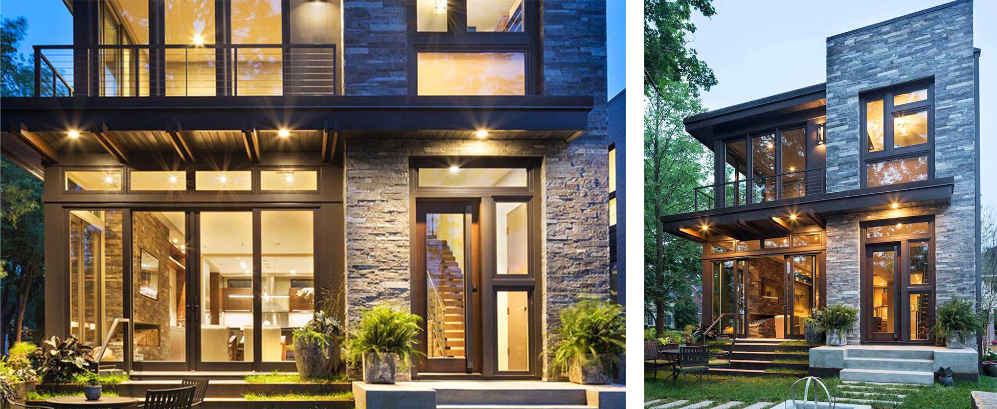 Modern style home with multiple Marvin Windows and Doors