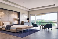 Modern Bedroom With Signature Modern Multi-Slide Door