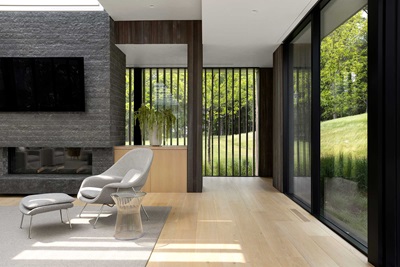 Living room with Marvin Windows