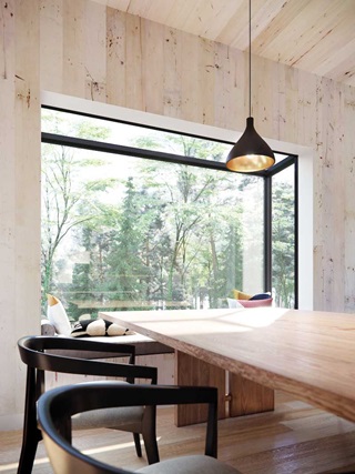 A Marvin Skycove in a modern home, in a dining room