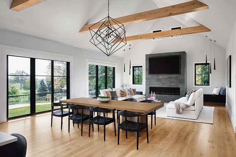 Marvin Ultimate Casement windows in a modern farmhouse. 