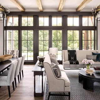Large Living Room With Marvin Signature Ultimate Windows