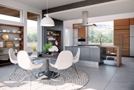 Large Modern Kitchen With Signature Modern Picture Windows