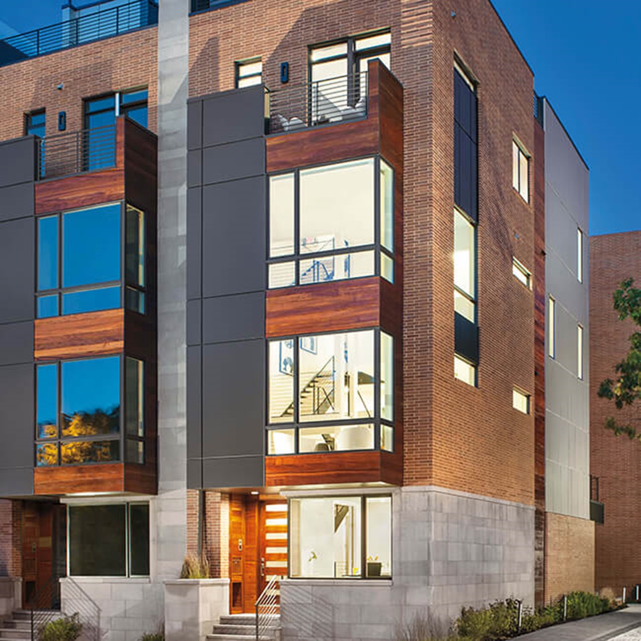 Exterior View Of Building With Signature Ultimate Corner Windows