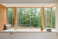 View Of Trees Through Signature Ultimate Corner Narrow Frame Window