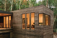 Exterior View Of Contemporary House With Signature Ultimate Corner Narrow Frame Windows