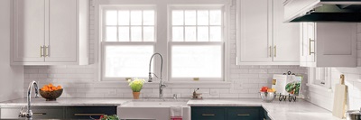 Exterior View Of White House With Marvin Single Hung Windows