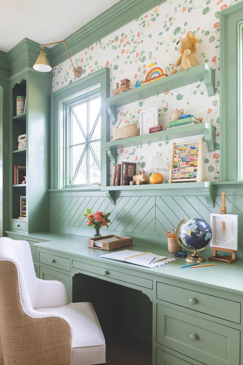 Marvin Ultimate Casement with custom divided lites in the office of the 2021 Southern Living Idea House  
