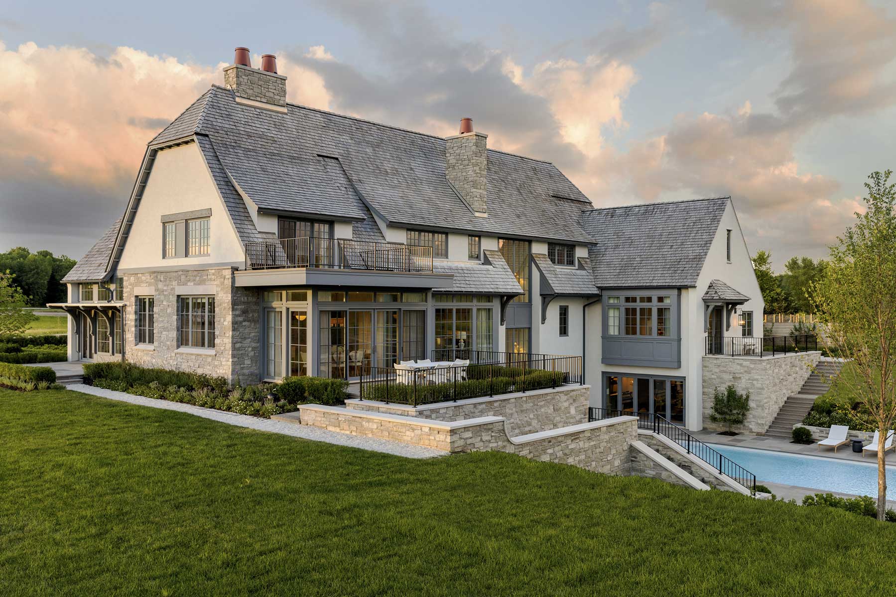 The outside of a home with a pool