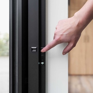 Woman using Marvin Connected Home button