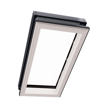 Interior product shot of open Marvin Awaken Skylight in Stone White Finish