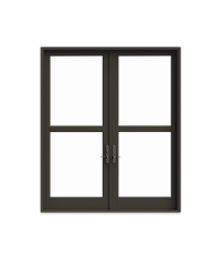 Interior product shot of Marvin Signature Coastline Outswing French Door with Bronze Finish